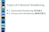 Types of Chemical Weathering 1. Spheroidal Weathering 球狀風化 2. Honeycomb Weathering 蜂窩狀風化.