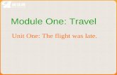 Module One: Travel Unit One: The flight was late..