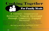Family Food Decision Making A Cornell Cooperative Extension Program Developed through Community Engaged Research ADA Food & Nutrition Conference & Expo.