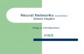 Neural Networks 2nd Edition Simon Haykin 柯博昌 Chap 1. Introduction.