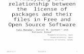 Analyzing the relationship between the license of packages and their files in Free and Open Source Software Yuki Manabe *, Daniel M. German †,‡ and Katsuro.