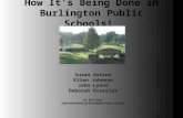 How It’s Being Done in Burlington Public Schools! Susan Astone Ellen Johnson John Lyons Deborah Dressler Dr. Eric Conti Superintendent of Burlington Public.