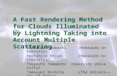 1/45 A Fast Rendering Method for Clouds Illuminated by Lightning Taking into Account Multiple Scattering Yoshinori Dobashi (Hokkaido University) Yoshihiro.