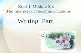 Book I Module Six The Internet &Telecommunications Writing Part 辽宁省实验中学 信 华.