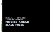 Philip Kahn – 02/20/2009 Tri-Valley Stargazers. Know Thy Enemy  Black holes are:  Infinitesimally small  Asymptotically dense  ρ ∝ M/L P 3  Black.