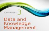 CHAPTER 3 Data and Knowledge Management. 1.Managing Data 2.Big Data 大數據.