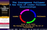 The Courageous Follower A New View of Leader-Follower Relationships LeaderFollowers Based on the Books The Courageous Follower and The Art of Followership.