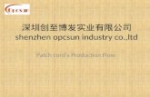 深圳创至博发实业有限公司 shenzhen opcsun industry co.,ltd Patch cord’s Production Flow.