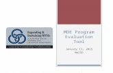 MDE Program Evaluation Tool January 13, 2015 MAISD.