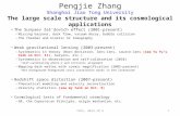 Pengjie Zhang Shanghai Jiao Tong University The large scale structure and its cosmological applications The Sunyaev Zel’dovich effect (2001-present) –