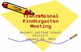 Transitional Kindergarten Meeting Bassett Unified School District January 26, 2012.