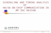 성균관대학교 정보통신공학부 © 조준동 2006 년 가을 1 SCHEDULING AND TIMING ANALYSIS OF HW/SW ON-CHIP COMMUNICATION IN MP SOC DESIGN.