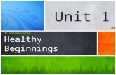 Introducing Healthy Beginnings Unit 1. Write a definition of what the word health means to you!