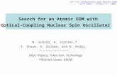 Search for an Atomic EDM with Optical-Coupling Nuclear Spin Oscillator M. Uchida, A. Yoshimi,* T. Inoue, S. Oshima, and K. Asahi, Dept. Physics, Tokyo.