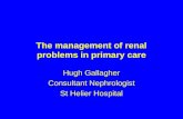 The management of renal problems in primary care Hugh Gallagher Consultant Nephrologist St Helier Hospital.