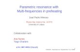 1 Parametric resonance with Multi-frequencies in preheating José Pedro Mimoso University of Lisboa Collaboration with: Ana Nunes Tiago Charters ERE08 –Salamanca: