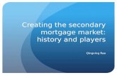 Creating the secondary mortgage market: history and players Qingxing Rao.