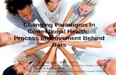 Changing Paradigms In Correctional Health: Process Improvement Behind Bars Chia-Chen Lee,, MSN, FNP-C Nurse Manager, Juvenile Facilities, Santa Clara County,
