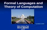 1 Formal Languages and Theory of Computation Wen-Hsiang Tsai 蔡文祥 講座教授 2011/9 Taj Mahal in India.