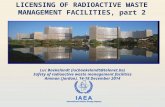IAEA International Atomic Energy Agency LICENSING OF RADIOACTIVE WASTE MANAGEMENT FACILITIES, part 2 Luc Baekelandt (lucbaekelandt@telenet.be) Safety of.