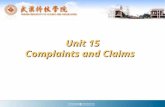 Unit 15 Complaints and Claims 精品课程《外贸函电英语》 Text A 精品课程《外贸函电英语》