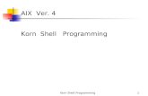 Korn Shell Programming1 AIX Ver. 4 Korn Shell Programming.