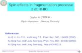 2004-8-13, CCASTQinghua Xu, Shandong University1 Spin effects in fragmentation processes at RHIC Qinghua Xu ( 徐庆华 ) Physics department, Shandong University.