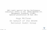 Slide 1 of 59 2011 Audit against the Key Performance Indicators (KPIs) in the BASHH MedFASH STI Management Standards (STIMS) Updated presentation 20 Sept.