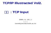 TCP/IP Illustracted Vol2. 제목 : TCP Input 2005. 6. 13( 월 ) 한 민 규 icemk@mclab.hufs.ac.kr.