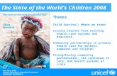 The State of the World’s Children 2008 Themes Child Survival: Where we stand Lessons learned from evolving health- care systems and practices Community.
