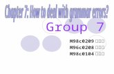 Group 7 M98c0209 李威德 M96c0208 黃森瑞 M98c0104 陳泓姚. What are errors? Regardless of the teacher’s skill and perseverance. Most teachers believe that to ignore.