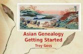 Troy Goss Asian Genealogy Getting Started. Overview 八八 爸爸節快樂！