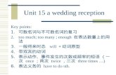 Unit 15 a wedding reception Key points: 1. 可数名词与不可数名词的复习 2.too much; too many ; enough 在表达数量上的用 法 3. 一般将来时态 will ＋动词原型