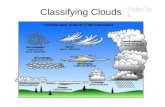 Classifying Clouds Video link. How do we classify clouds? Clouds are classified according to their height above ground and appearance (texture) from the.