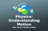 Physics: Understanding Motion Year 10 Core Science 2015.