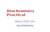 Biochemistry Practical Dept.of Biochemistry Zhihong Li ( 李志红 ) PhD.