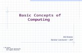 Basic Concepts of Computing Ed Green Senior Lecturer – IST © Ed Green Penn State University Penn State University All Rights Reserved All Rights Reserved.
