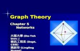 Graph Theory Chapter 5 Networks 大葉大學 (Da-Yeh Univ.) 資訊工程系 (Dept. CSIE) 黃鈴玲 (Lingling Huang)