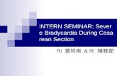 INTERN SEMINAR: Severe Bradycardia During Cesarean Section Ri 黃哲南 & Ri 陳雅茹.