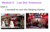 Unit 1 I wanted to see the Beijing Opera. Module 5Lao She Teahouse.