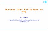 Nuclear Data Activities at PTB R. Nolte Physikalisch-Technische Bundesanstalt Braunschweig Fachbereich 6.4.