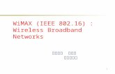 WiMAX (IEEE 802.16) : Wireless Broadband Networks 1 中山大學 電機系 許蒼嶺教授.