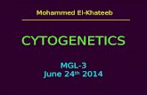 台大農藝系 遺傳學 601 20000 Chapter 1 slide 1 Cytogenetics MGL-3 Feb 17 th 2013 CYTOGENETICS MGL-3 June 24 th 2014 Mohammed El-Khateeb.