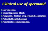 Clinical use of spermatid ค Introduction ค Spermiogenesis block ค Prognostic factors of spermatid conception ค Potential health hazards ค Practical recommendation.