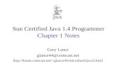 Sun Certified Java Programmer, ©2004 Gary Lance, Chapter 1, page 1 Sun Certified Java 1.4 Programmer Chapter 1 Notes Gary Lance glance44@comcast.net glance44/microhard/java2.html.