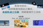 11 林新發 Dec. 11, 2012 @ NCKU 衛星地面站 - 說明衛星地面站之構成、 衛星軌道之估算、與衛星操作之流程.