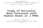 Study of Exclusive Hard Processes with Hadron Beams at J-PARC Mini Workshop on “Structure and Productions of Charmed Baryons II” August 7-9, 2014, J-PARC,