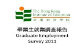 畢業生就業調查報告 Graduate Employment Survey 2011. 就業狀況 Employment Status 20112010 Unemployed, 7 (1%) Only the pre-service UG and PGDE graduates are counted.