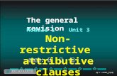 The general revision Module 1 Unit 3 Non-restrictive attributive clauses 授课教师 ：黄 长 泰.