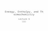 Energy, Enthalpy, and Thermochemistry Lecture 6 郭修伯.